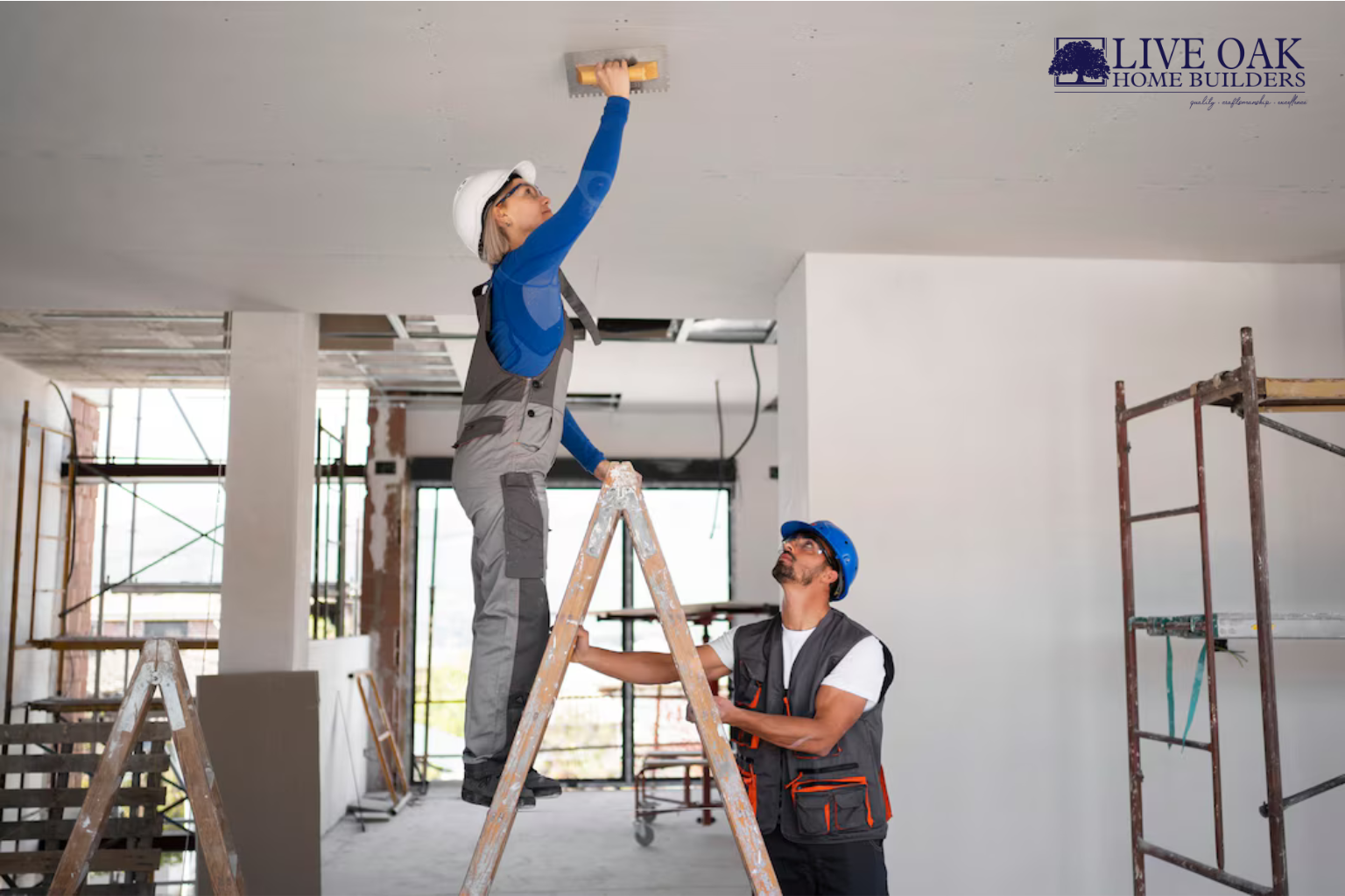 person doing house renovation